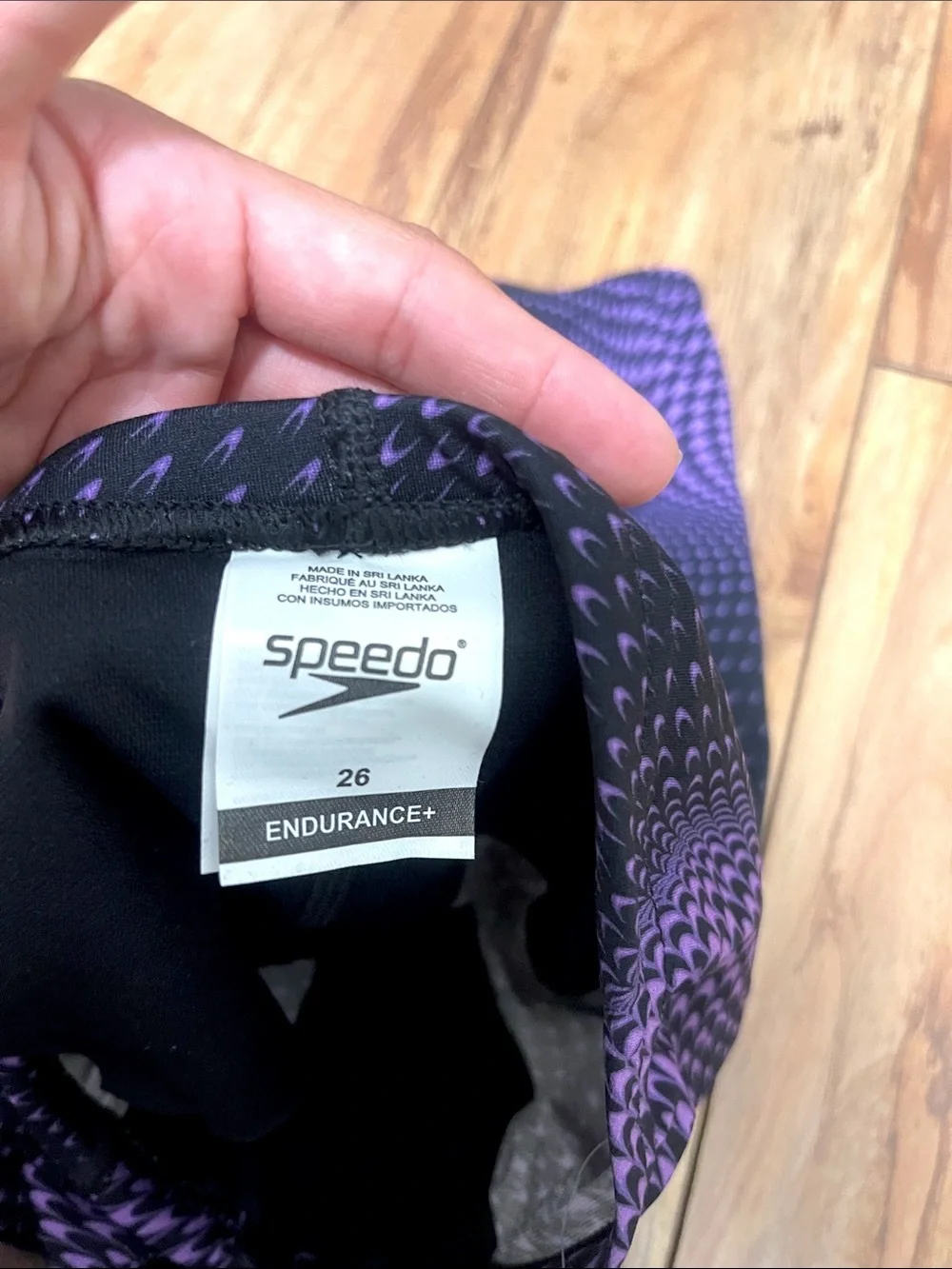 NWT SPEEDO Men's Flow Jammer in Black/Purple
